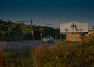 welcome to Blind River sign