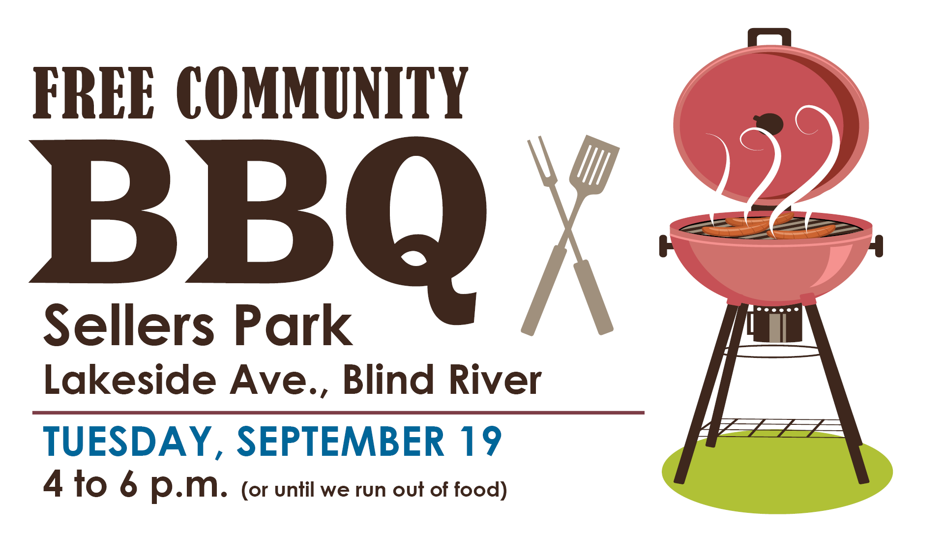 Blind River Community BBQ 2023 poster