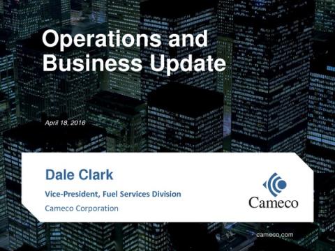 Dale Clark - Operational & Business Update PDF Thumbnail